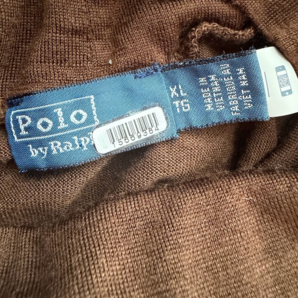 Polo by RALPH LAUREN Brown Turtleneck Wool Blend Knit Dress Size XL - Picture 6 of 9